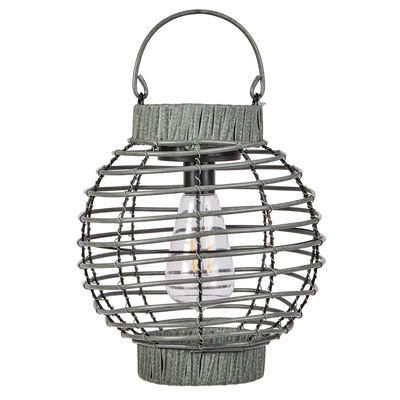 Solarlaterne 'Terra', grau, ca. Ø23 cm