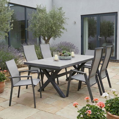 Kölle Alu-Textilen Stapelsessel 'Iris', grau Kölle Alu-Textilen Stapelsessel 'Iris', grau