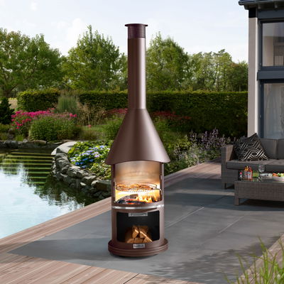 Buschbeck Edelstahlkamin 'Auckland', braun, Höhe ca. 230 cm Buschbeck Edelstahlkamin 'Auckland', braun, Höhe ca. 230 cm