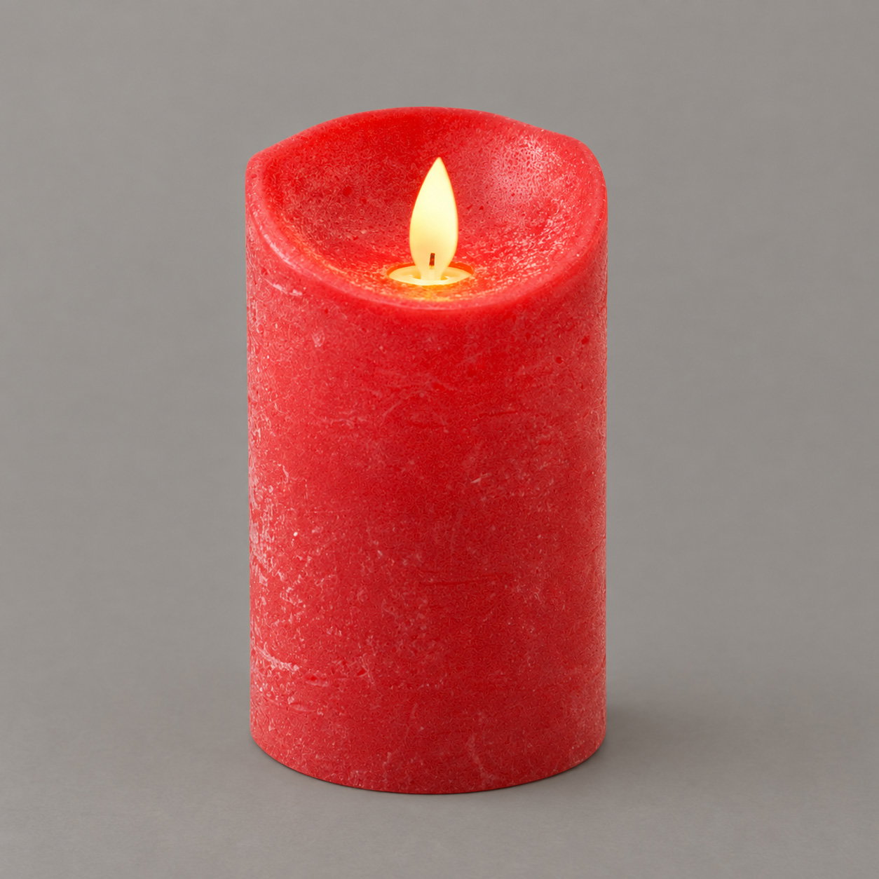LED Echtwachskerzen 'Magic Flame', rot, 3 Kerzen inkl. Fernbedienung & Batterie