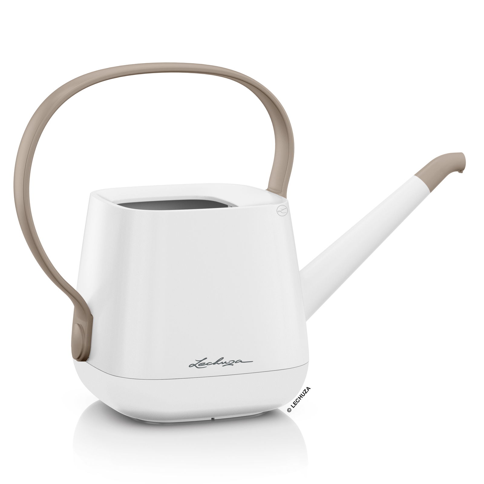Lechuza 'Yula' Gießkanne, weiß/taupe seidenmatt, 1,7 Liter