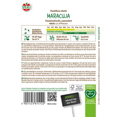 Sperli Saatgut Passionsfrucht Maracuja, violett-grün