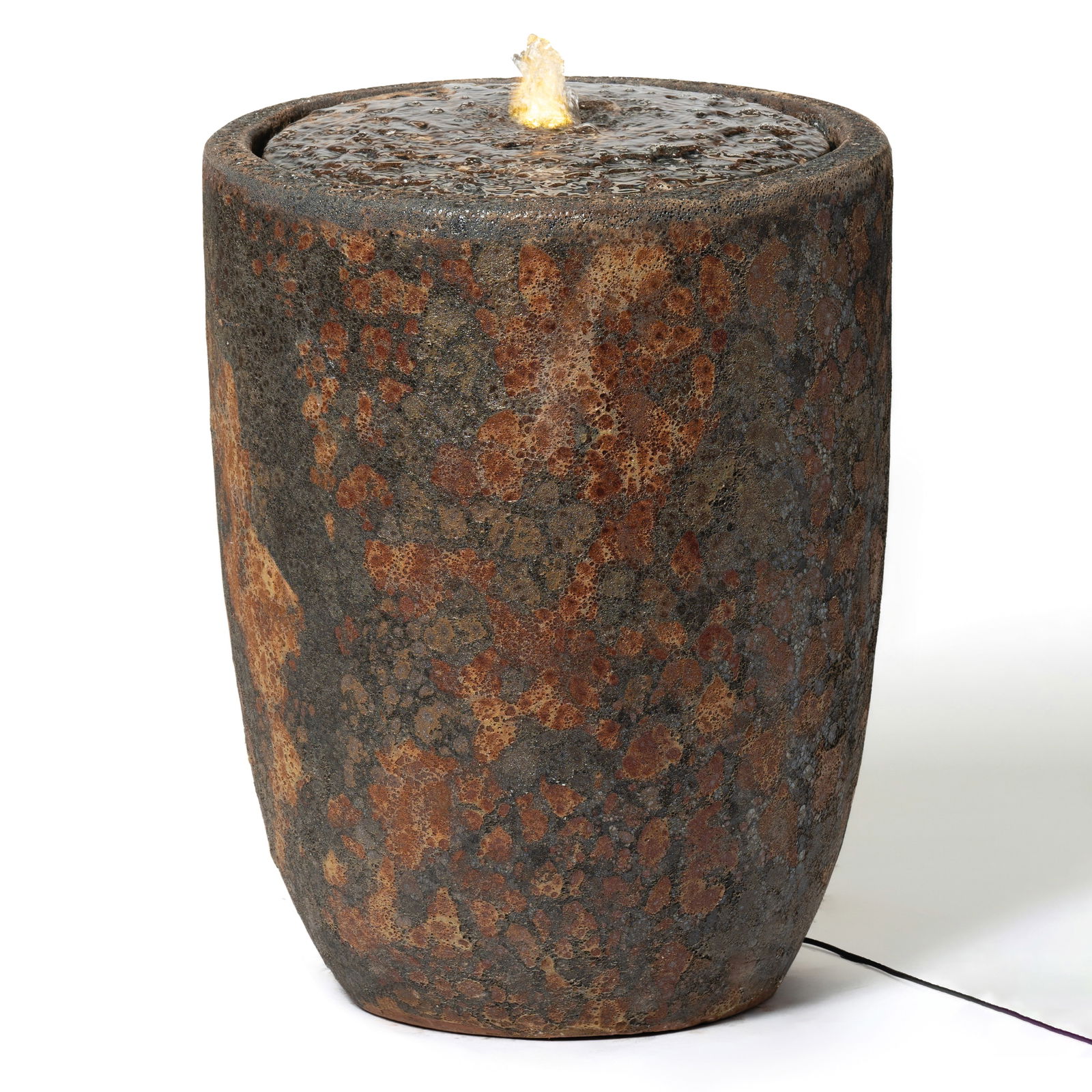 Kirschke Steingutbrunnen 'Fuerte Rustic', rost, Ø 54 x H 60 cm