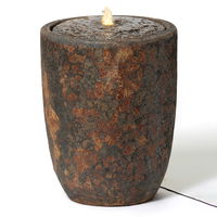 Kirschke Steingutbrunnen 'Fuerte Rustic', rost, Ø 54 x H 60 cm