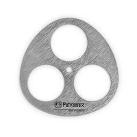 Dreibein-Ring, grau, Edelstahl, B 14,7 x T 14,7 x H 0,3 cm