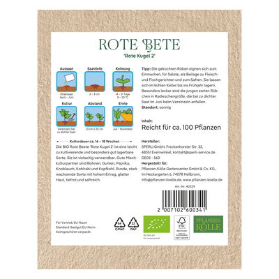 Kölle Bio Gemüsesamen Rote Bete Kölle Bio Gemüsesamen Rote Bete