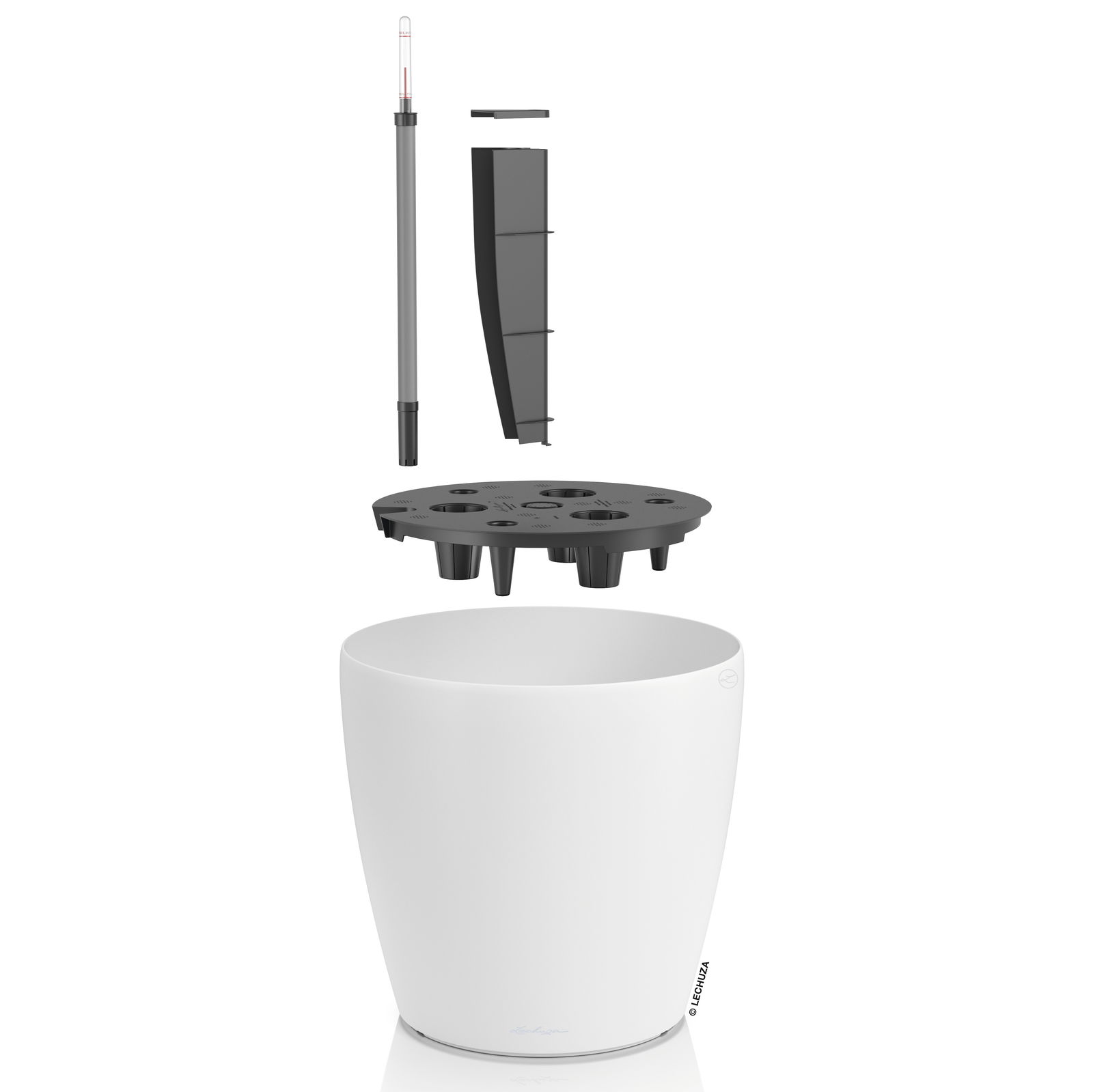 Lechuza Pflanzgefäß 'Classico Color 50', weiß, ca. 49 x 49 x H 46,5 cm