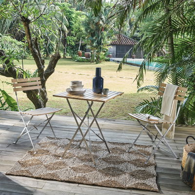 Biergartenset 'Sheffield', 3tlg., silber/natur