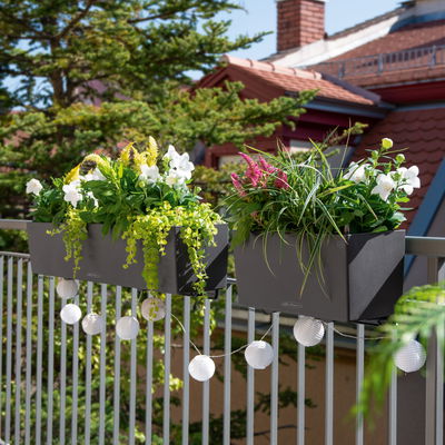 Lechuza 'Balconera Color 100' schiefergrau, ca. 99 x 19 x H 19 cm