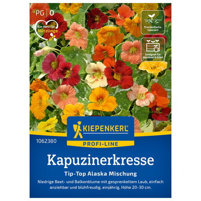 Blumensamen, Kapuzinerkresse 'Tip-Top Alaska', gelb