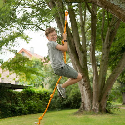 Conacord Kletterseil für Kinder mit 4 Knoten, orange, ca. L190 x Ø20 cm Conacord Kletterseil für Kinder mit 4 Knoten, orange, ca. L190 x Ø20 cm