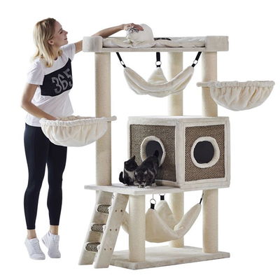 Kratzbaum 'Juan', creme, ca. 166 x 80 x 50 cm Kratzbaum 'Juan', creme, ca. 166 x 80 x 50 cm