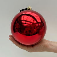 Christbaumkugel, weihnachtsrot, Kunststoff, Ø 14 cm