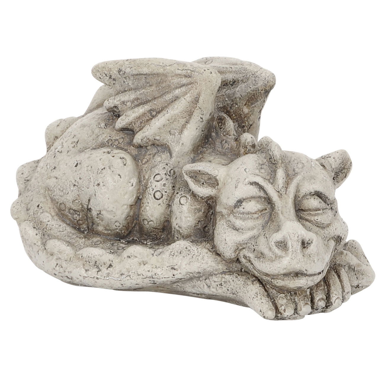 Dekofigur Drache liegend, braun-grau, ca. 15 x 10 x H9 cm