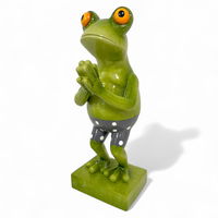 Dekofigur Frosch stehend, grün, Höhe ca. 30 cm