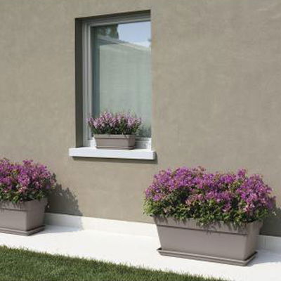 Euro 3 Plast Pflanzkasten 'Mitu Pac', taupe, ca. 99 x 40 x H 40 cm