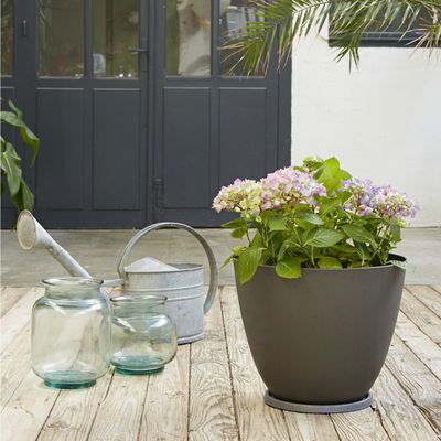 Eda Pflanzgefäß 'Element', schiefer, ca. Ø 50 x H 38,4 cm Eda Pflanzgefäß 'Element', schiefer, ca. Ø 50 x H 38,4 cm