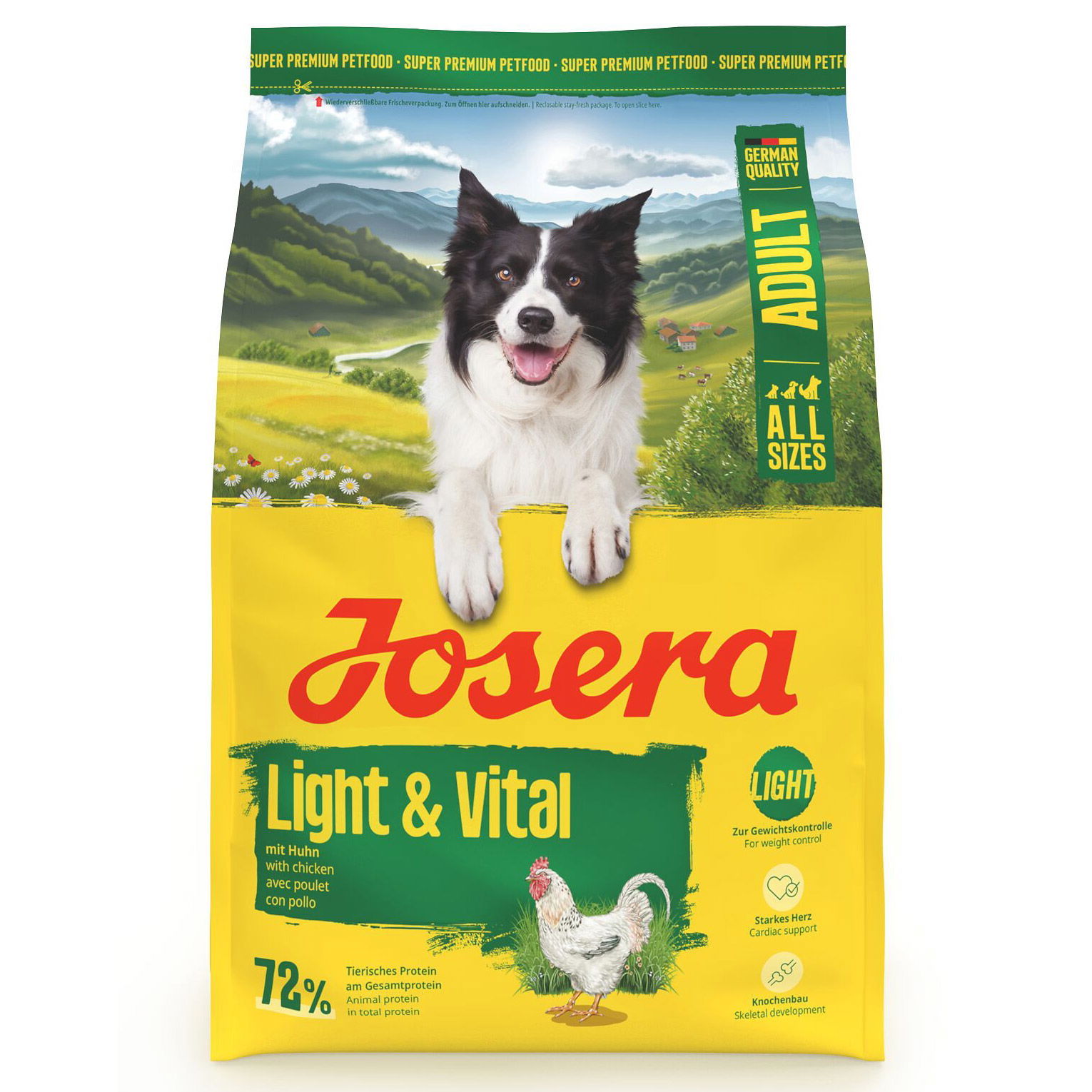Josera Hundefutter Adult Light & Vital mit Huhn, 3kg