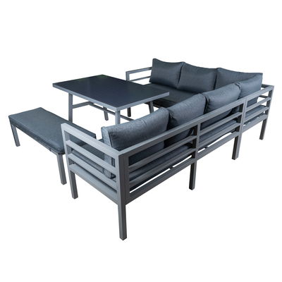 Alu-Eckgruppe Raleigh, grau, inkl. Sitzkissen Alu-Eckgruppe Raleigh, grau, inkl. Sitzkissen