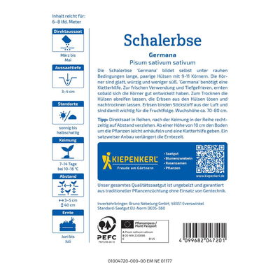 Saatgut, Schalerbse 'Germana' Saatgut, Schalerbse 'Germana'