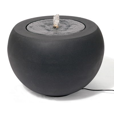 Kirschke Steingutbrunnen 'Girona', anthrazit, Ø 55 x H 38 cm