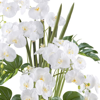Künstliches Phalaenopsis-Arrangement, weiß, Höhe ca. 110 cm Künstliches Phalaenopsis-Arrangement, weiß, Höhe ca. 110 cm