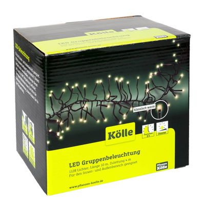Kölle LED Gruppenbeleuchtung, klassisch warm, 1128 LEDs, Länge ca. 10,5 m
