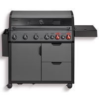 Enders Gasgrill Hyde 6 SIKR Turbo, schwarz, inkl. Wetterschutzhülle