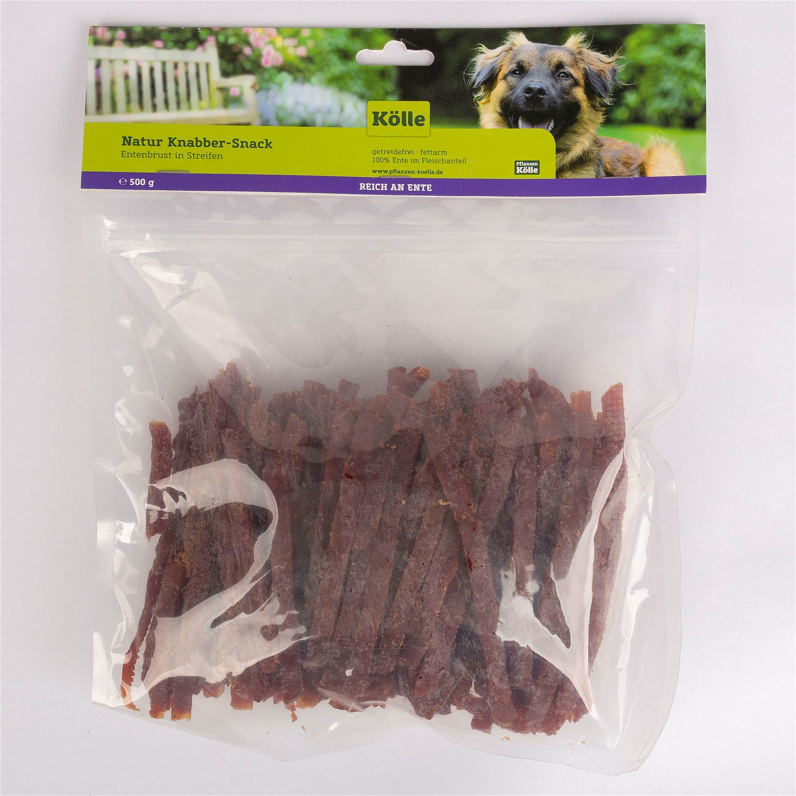 Natur Knabber-Snack für Hunde, Entenbrust-Streifen, 500 g