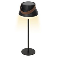 Solar-Tischlampe, schwarz, Höhe ca. 36,5 cm