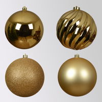 Christbaumkugeln, 4er-Set, hellgold, ca. Ø 14 cm Christbaumkugeln, 4er-Set, hellgold, ca. Ø 14 cm