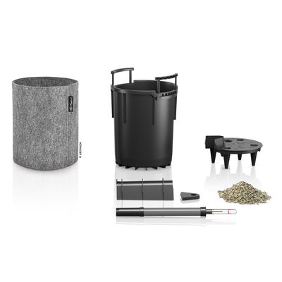 Lechuza 'Trendcover 23 Filz', dark grey, ca. Ø 23 x H 26,5 cm