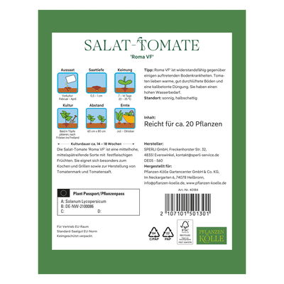Kölles Beste Gemüsesamen, Salattomate 'Roma VF'