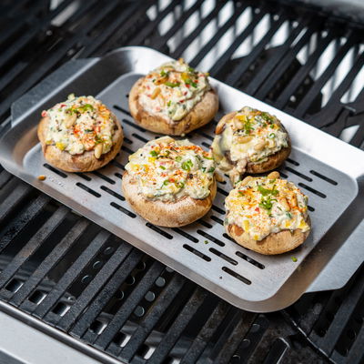 Enders Grillschale, grau, Edelstahl, 32 x 19 x 1,5 cm