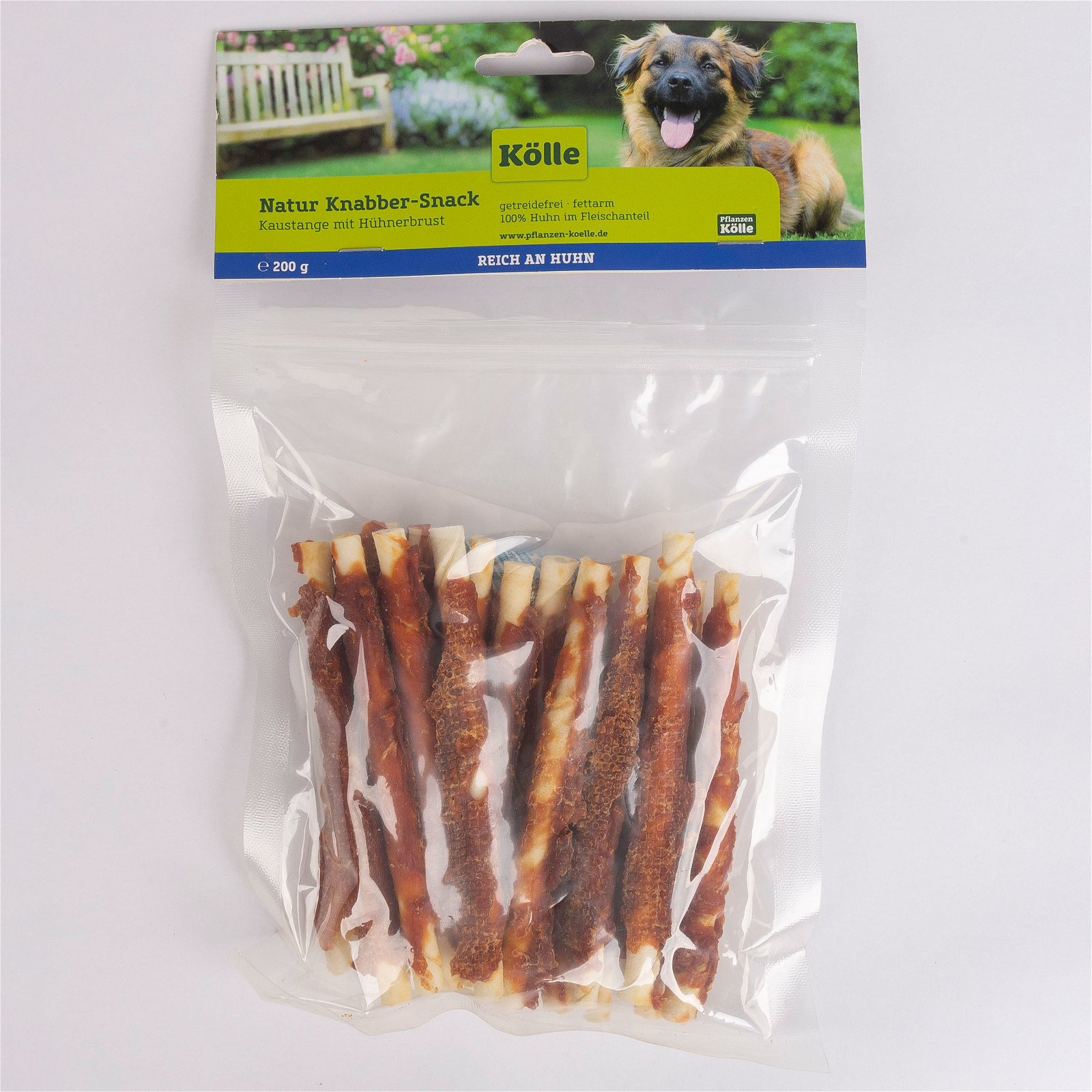 Natur Knabber-Snack für Hunde, Kaustange mit Hühnerbrust, 200 g