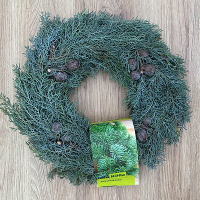 Adventskranz, Arizonica / Zypresse, halbrund gebunden, ca. 30 cm Ø Adventskranz, Arizonica / Zypresse, halbrund gebunden, ca. 30 cm Ø