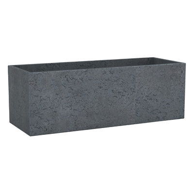 Scheurich Pflanzgefäß 'C-Cube Long', Stony Black, ca. 79 x 29 x H 27,5 cm