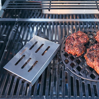 Enders Räucherbox, grau, Edelstahl, 3,5 x 21 x 13,5 cm