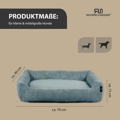 Rohrschneider Hundebett 'Coon', türkis, ca. 60 x 40 cm Rohrschneider Hundebett 'Coon', türkis, ca. 60 x 40 cm