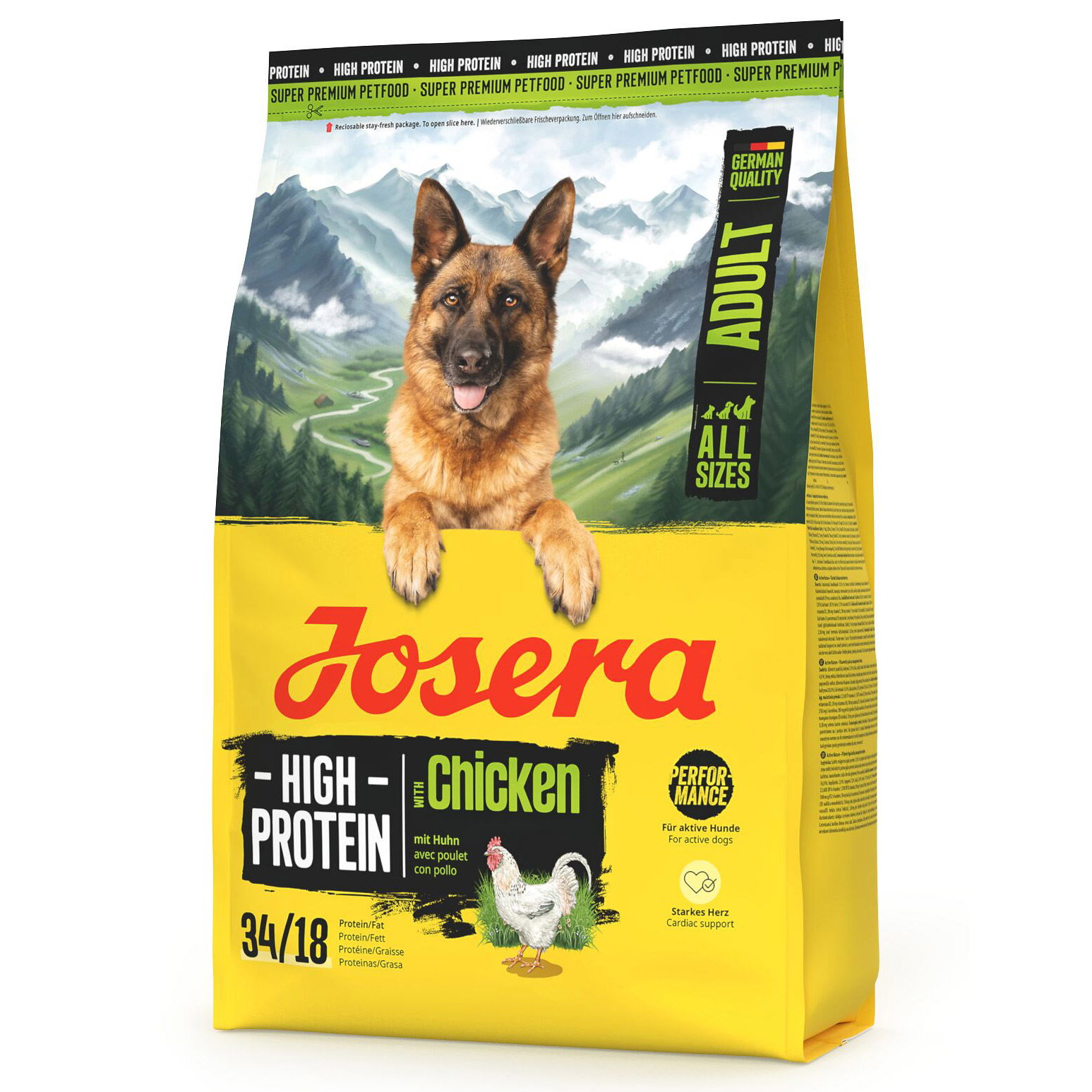 Josera Hundefutter High Protein Adult mit Huhn, 3kg