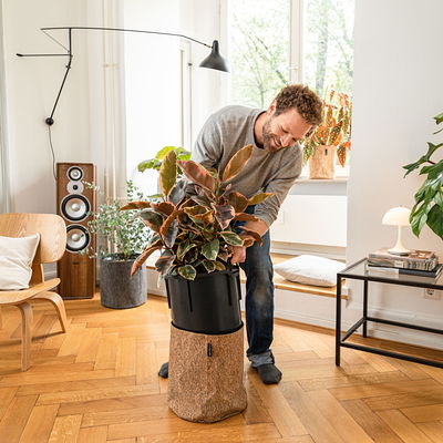 Lechuza 'Trendcover 32 Kork', dark natural, ca. Ø 32 x H 33 cm