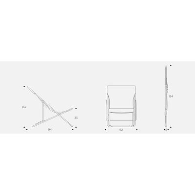 Liegestuhl 'Maxi Transat', seigle