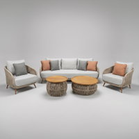 Kölle Loungetisch 'Cafune', grau/beige, ca. Ø 60 x H 43 cm Kölle Loungetisch 'Cafune', grau/beige, ca. Ø 60 x H 43 cm