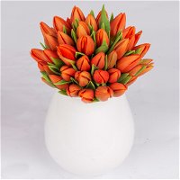 Blumenbund mit Tulpen, 50er-Bund, orange, inkl. gratis Grußkarte