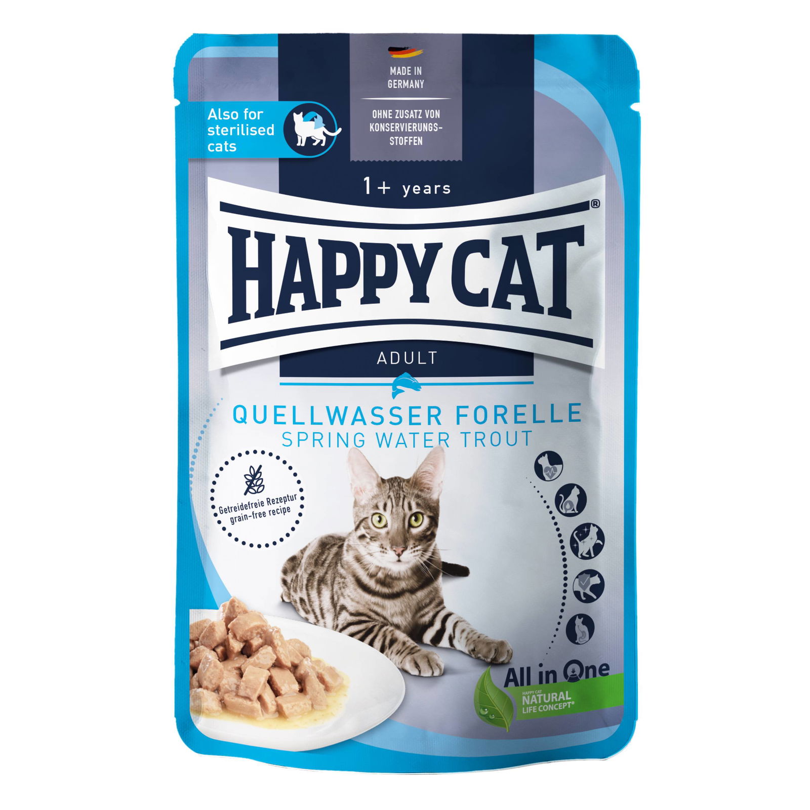 Nassfutter, Happy Cat PB Culinary, Forelle in Soße, 85 g