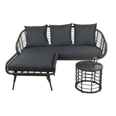 Beistelltisch 'Sintra', grau, ca. H42 x Ø48 cm