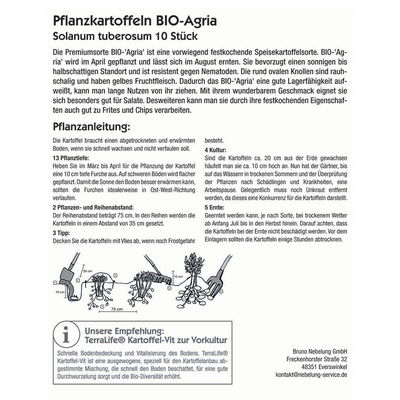 Kiepenkerl Pflanzkartoffel 'Bio-Agria', 10 Kartoffeln Kiepenkerl Pflanzkartoffel 'Bio-Agria', 10 Kartoffeln