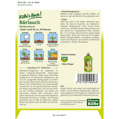 Kölles Beste Bärlauch/Allium/Ursinum, 7 g Kölles Beste Bärlauch/Allium/Ursinum, 7 g