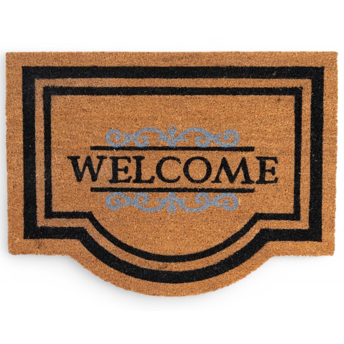 Kölle Kokosmatte abgerundet 'Welcome', ca. 60 x 80 cm