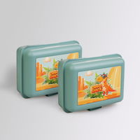 Brotdose Dino Snack®, grün, 2 Stück